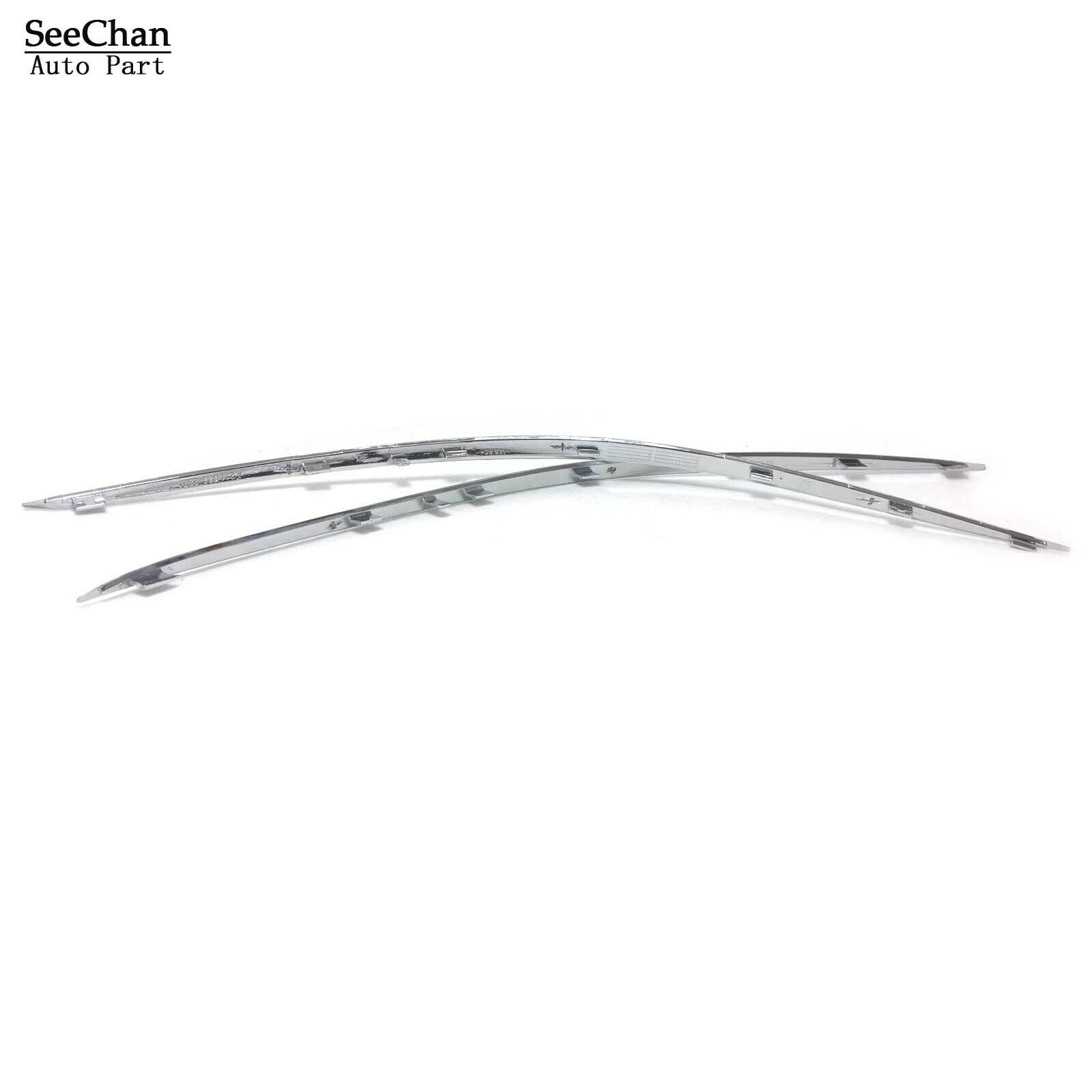 1Pair Bumper Impact Strip Trim Chrome Left+Right Fit For BENZ E-Class W211 07-09
