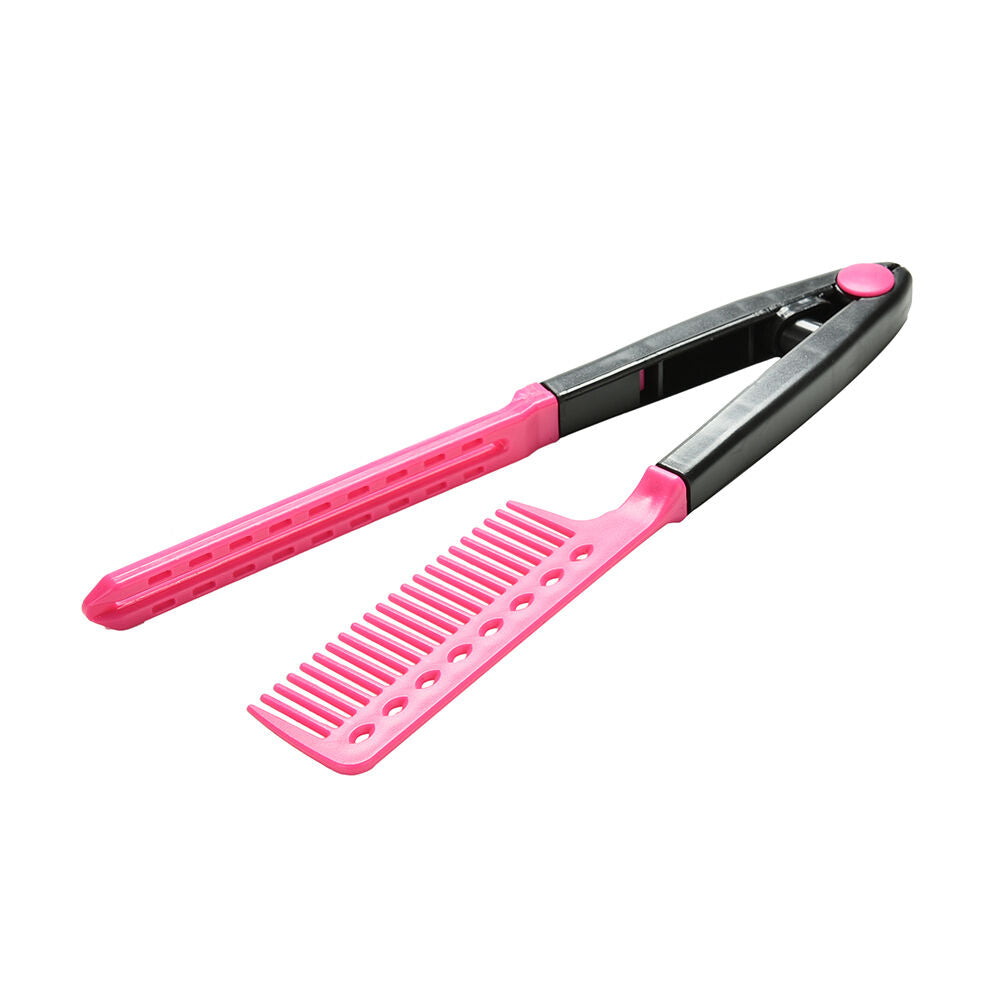 Folding V Comb Hair Straightener Hairdressing Salon Straightening Brus.l8