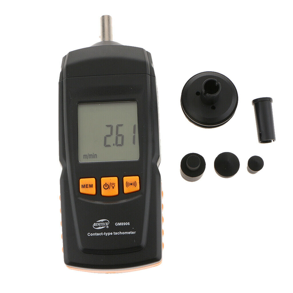 Digital Contact-Type Tachometer Speed Tach Meter 0.5-19999RPM Speed Meter