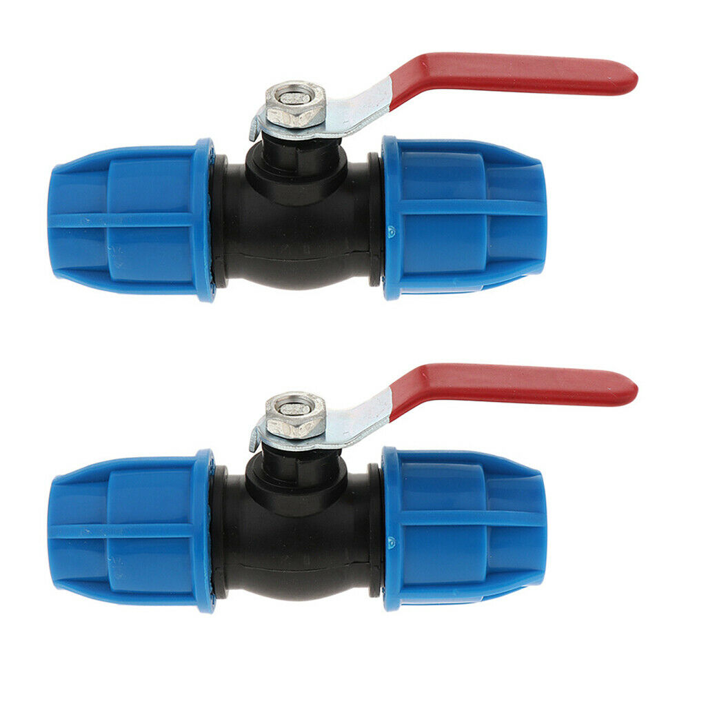 2x25mm Plastic Quick Connect Straight Stop Valve DN15 DN20 DN25 DN32