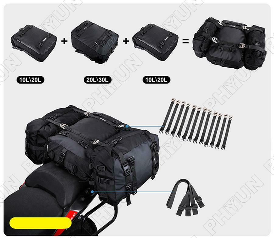 20L Motorcycle Rear Seat Bag Tail Luggage Storage Backpack Waterproof Rear Bag