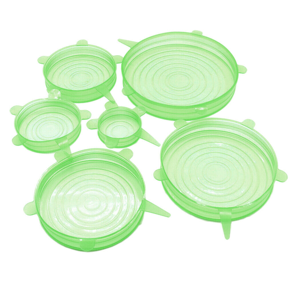 Set of 18 Silicone Elastic Lids Pot Bowl Covers Food Stayfresh Non-toxic