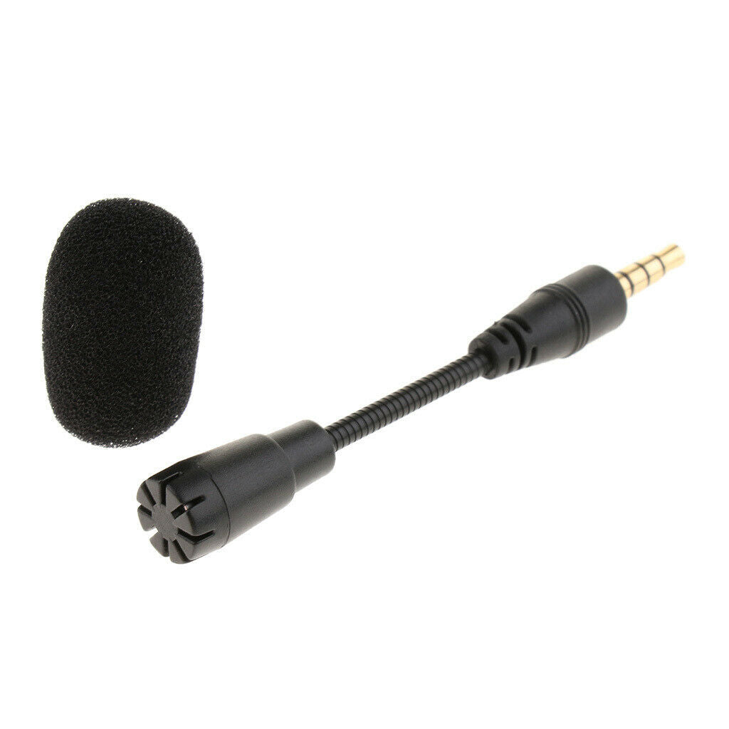 3.5mm Mini Condenser Mic for Smartphone Mic Record 4 Pole Pin Straight Head
