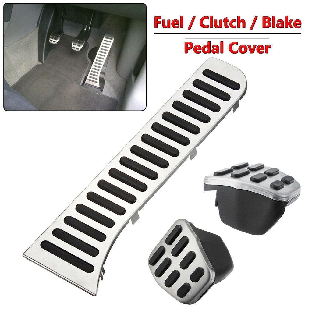 3Pcs Car RHD Fuel Brake Clutch Pedal Pads Cover for VW Golf   MK5 MK6 B6