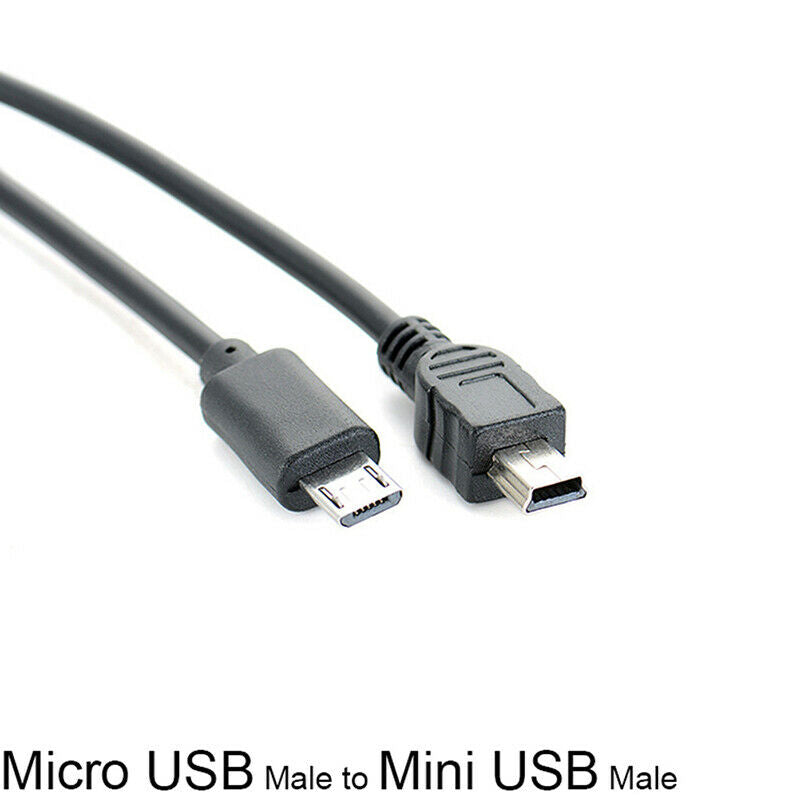 Micro USB Male To Mini USB Male Data Adapter Converter Cable Cord KQB..l8