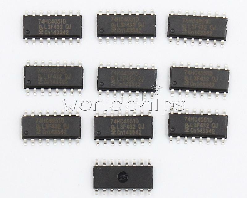10PCS 74HC4051D SOP-16 74HC4051 Integrated Circuit IC New