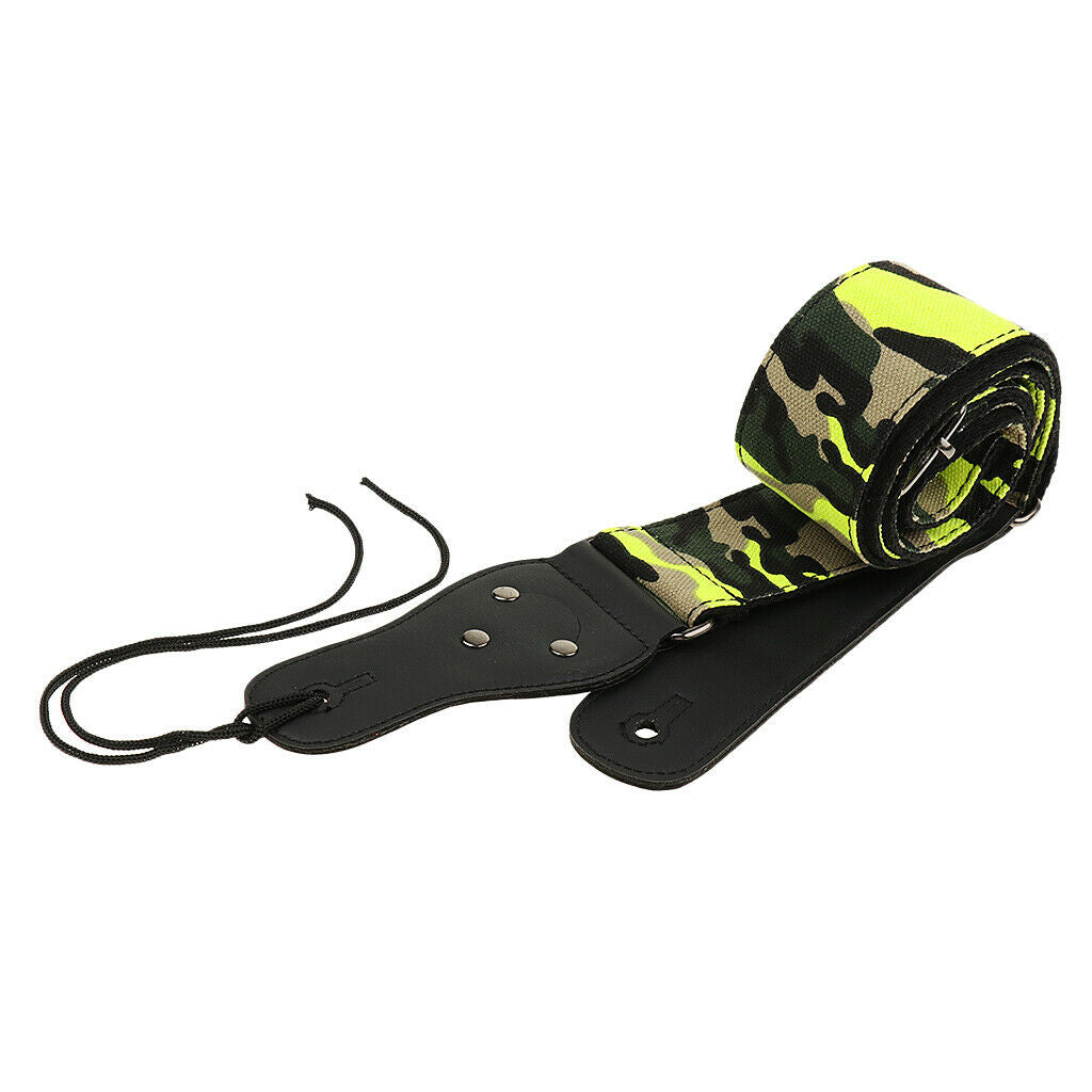 Guitar Strap Belt Acoustic Electric Guitar Bass Nylon Adjustable Strap Green