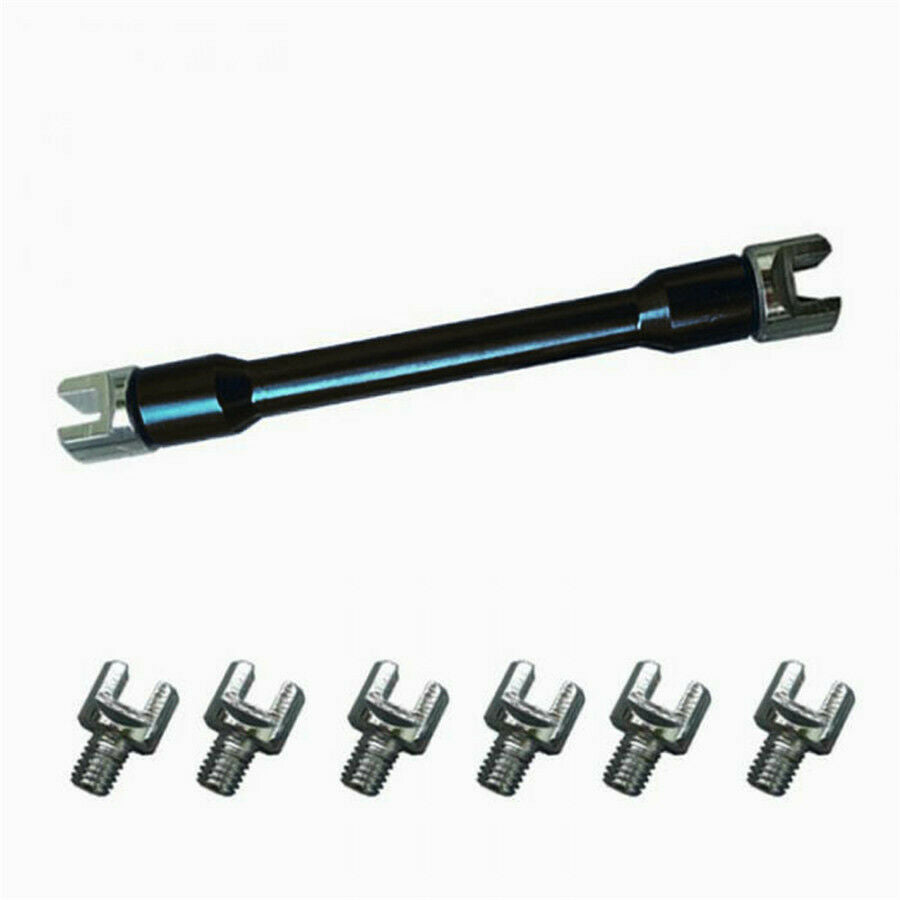 Motorcycle 9pc Spoke Wrench Set 5.4-6.8mm Motorbike Buckled Black Universal