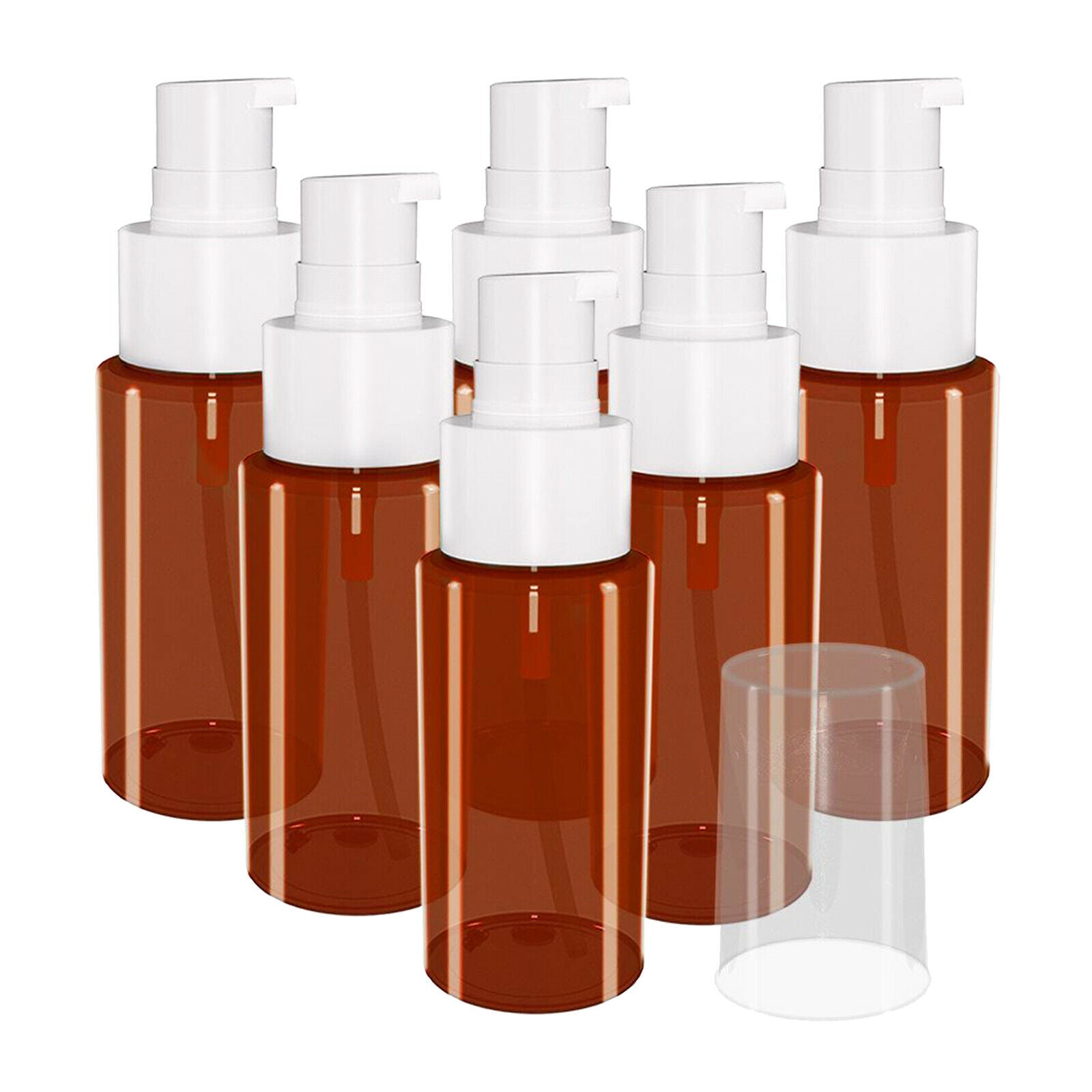 6Pack 60ml PET Empty Bottle Dispenser Lotion Cosmetic Containers Liquid New