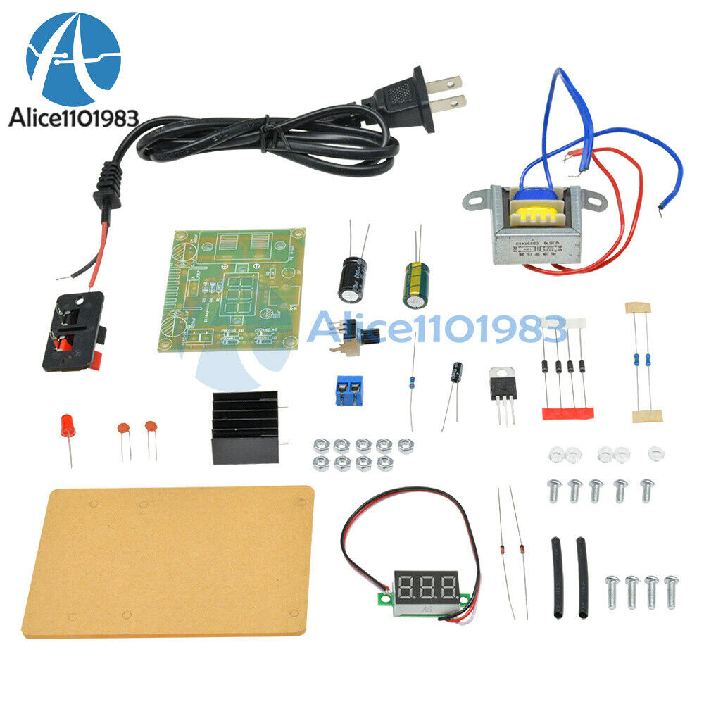 Continuously Adjustable Regulated DC Power Supply DIY Kit LM317 1.25-12V