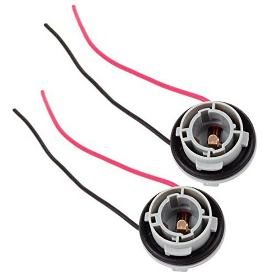 2Pcs Car 1156/7506/BA15S LED Bulb Turn Signal Brake Light Socket Harness Plugs