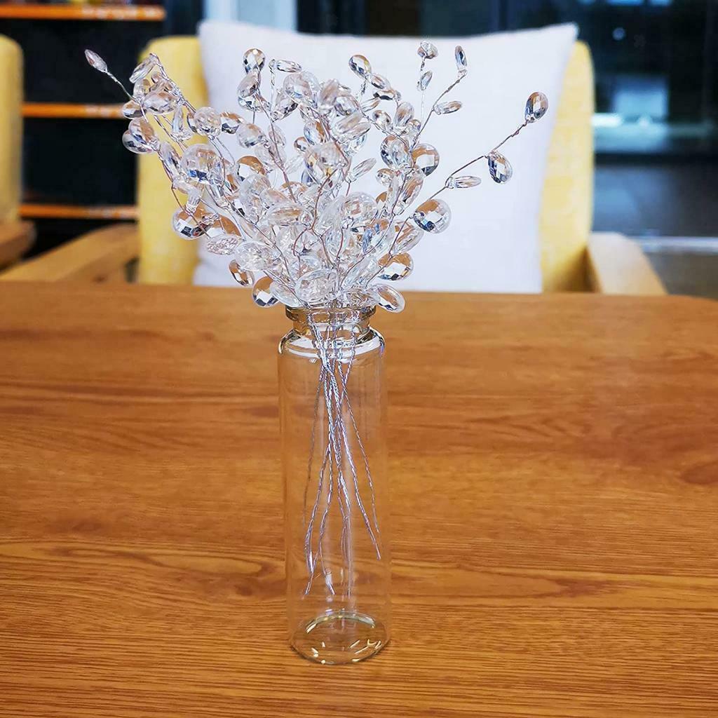50set Simulated Flower Bouquet Twigs f/ Christmas Brides Wedding White