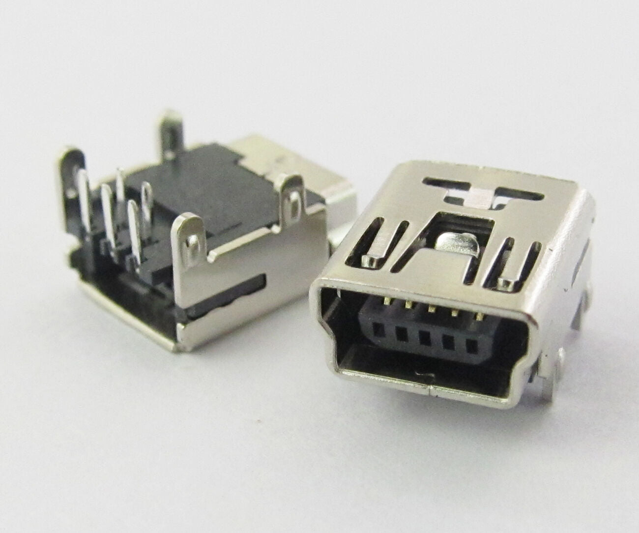10pcs USB Female Jack B Type DIP Right Angle 90Â°Socket Connector Mini 5 Pin