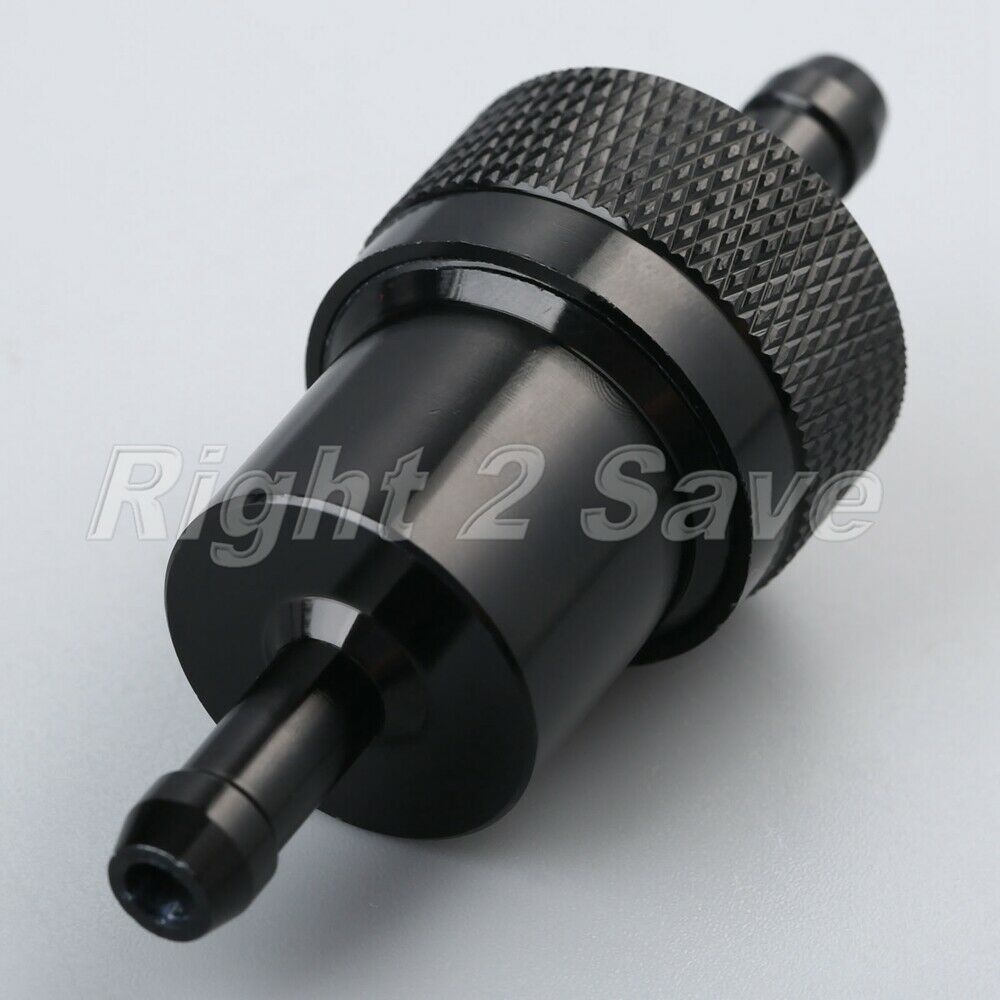 Motorcycle Fuel Oil Inline Filter Cleaner 1/4" 6mm CNC Aluminum Alloy Universal