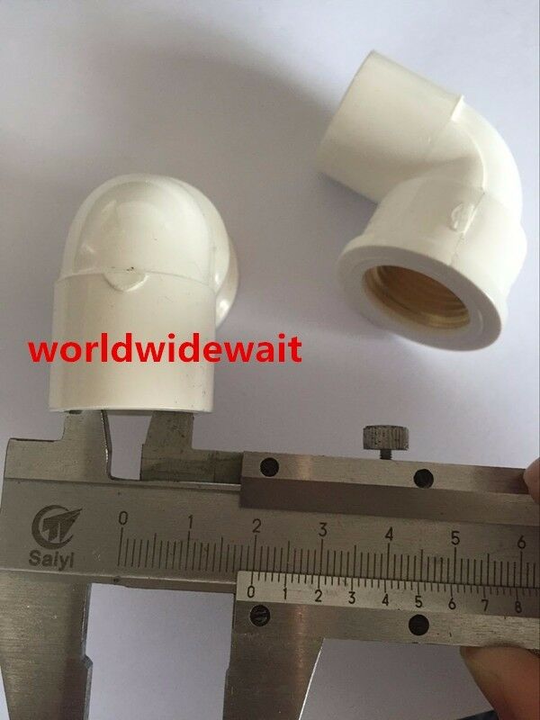 2Lots Pipe Fitting 1/2" Thread x 20mm Slip PVC Female Elbow Connector Adapter