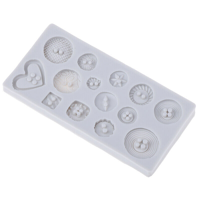 Silicone Button Shapes Cake Mould DIY Fondant Chocolate Cookie Ice Silico.l8