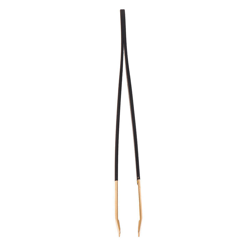 Eyebrow Tweezer Golden Head Slanted Stainless Steel Eyelash Clip Makeup Tool