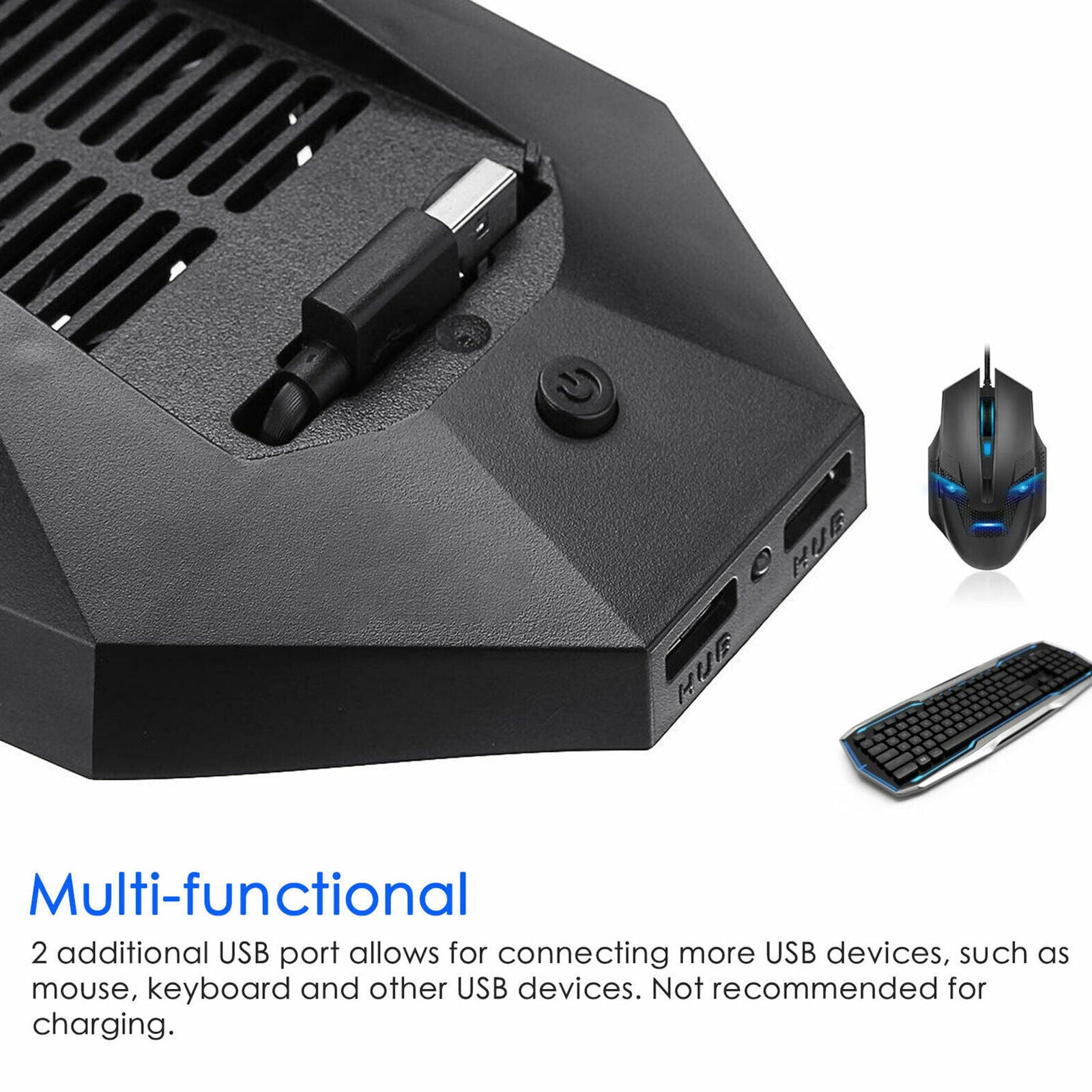 PS4 Vertical Stand Cooling Fan Controller Charging Station for PlayStation 4