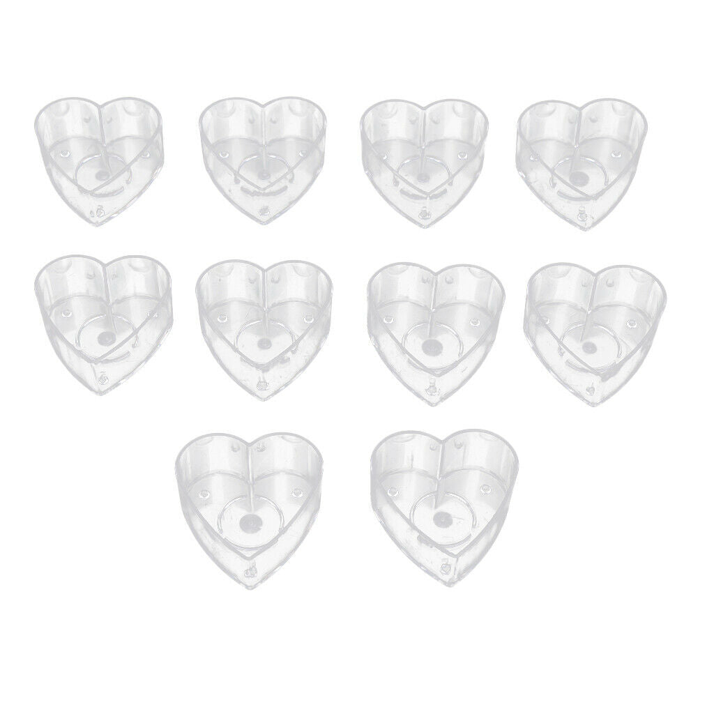 Prettyia 20Set Heart Heat-Resistant Plastic Tea Light Cups DIY Candle Craft
