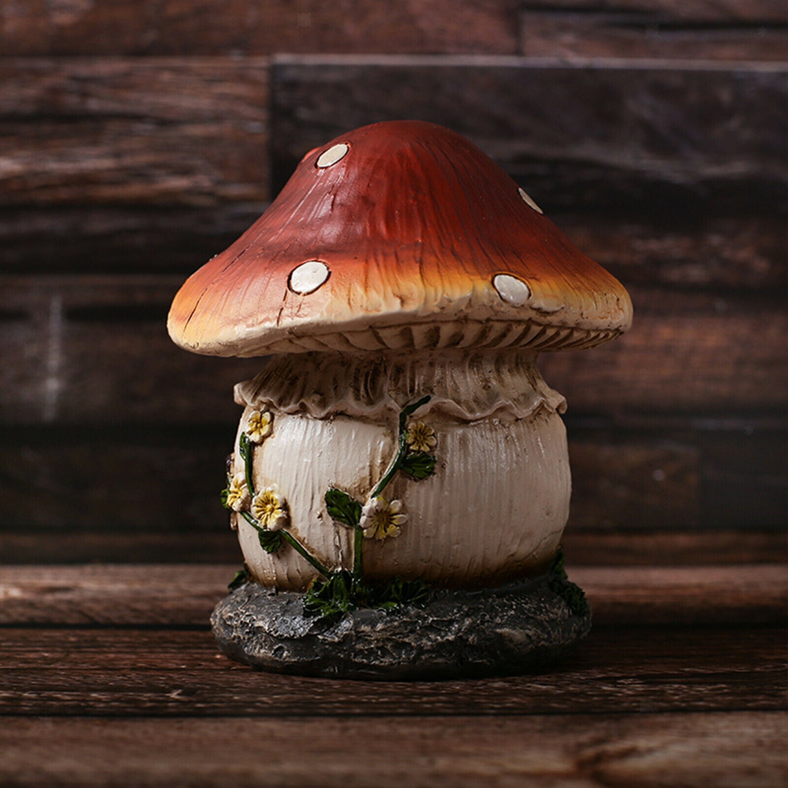 Fairy Mushroom Gnome Fairy House Gardeners Lawn Porch Patio Ornament Statue Gift