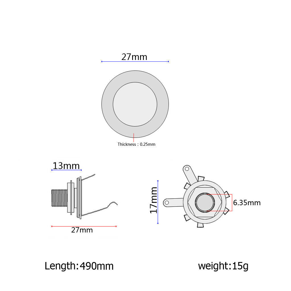 1pc Pre-wired Pickup Piezo Drum Trigger Transducer for Guitar Mandolin Uke