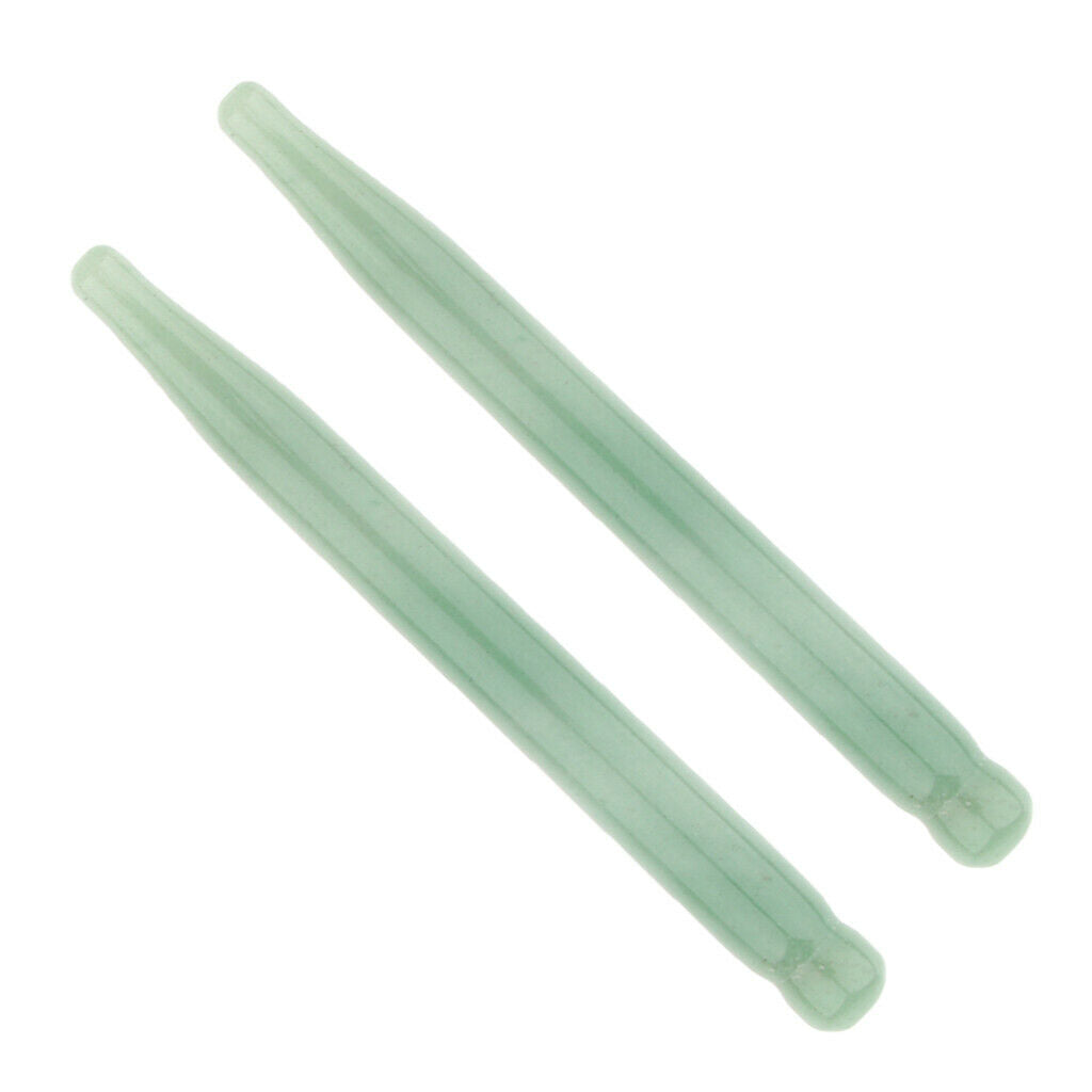 2 Pcs Jade Guasha Acupuncture Points Massage
