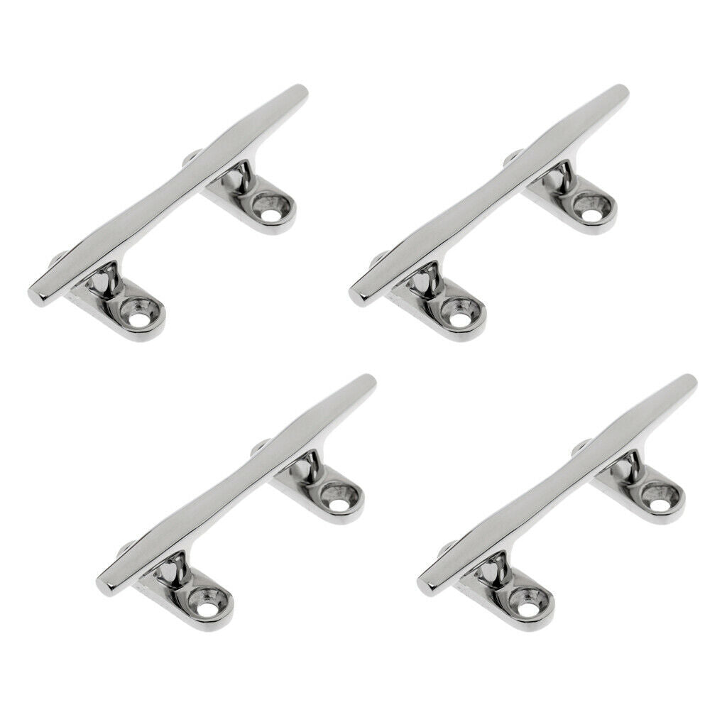 4 Pack 316 Stainless Steel Boat Cleat Dock Rope Hardware Anchor Holder