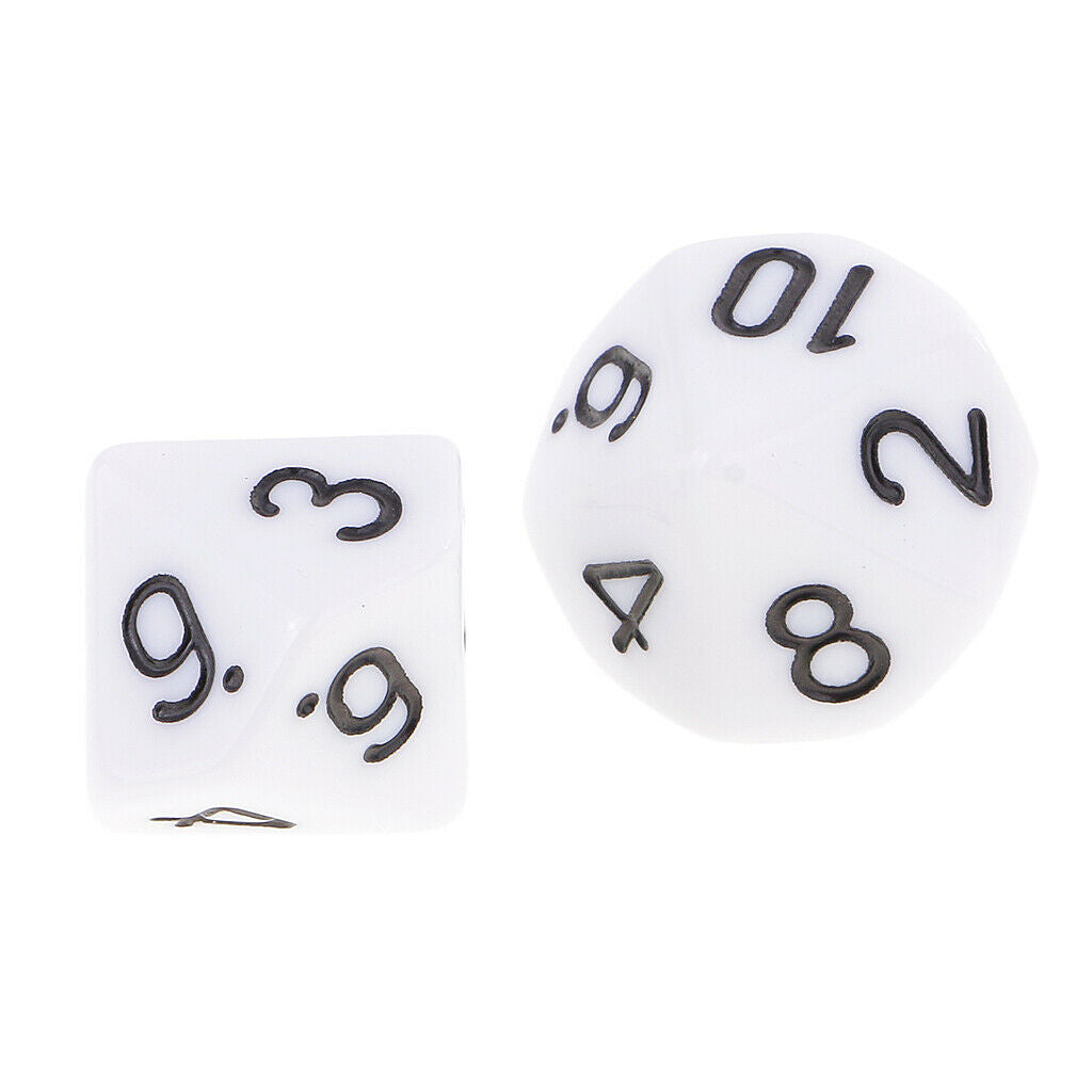 10x Dice D10 Polyhedral Dices Accessory Toys Table Games Lovers Gift Props