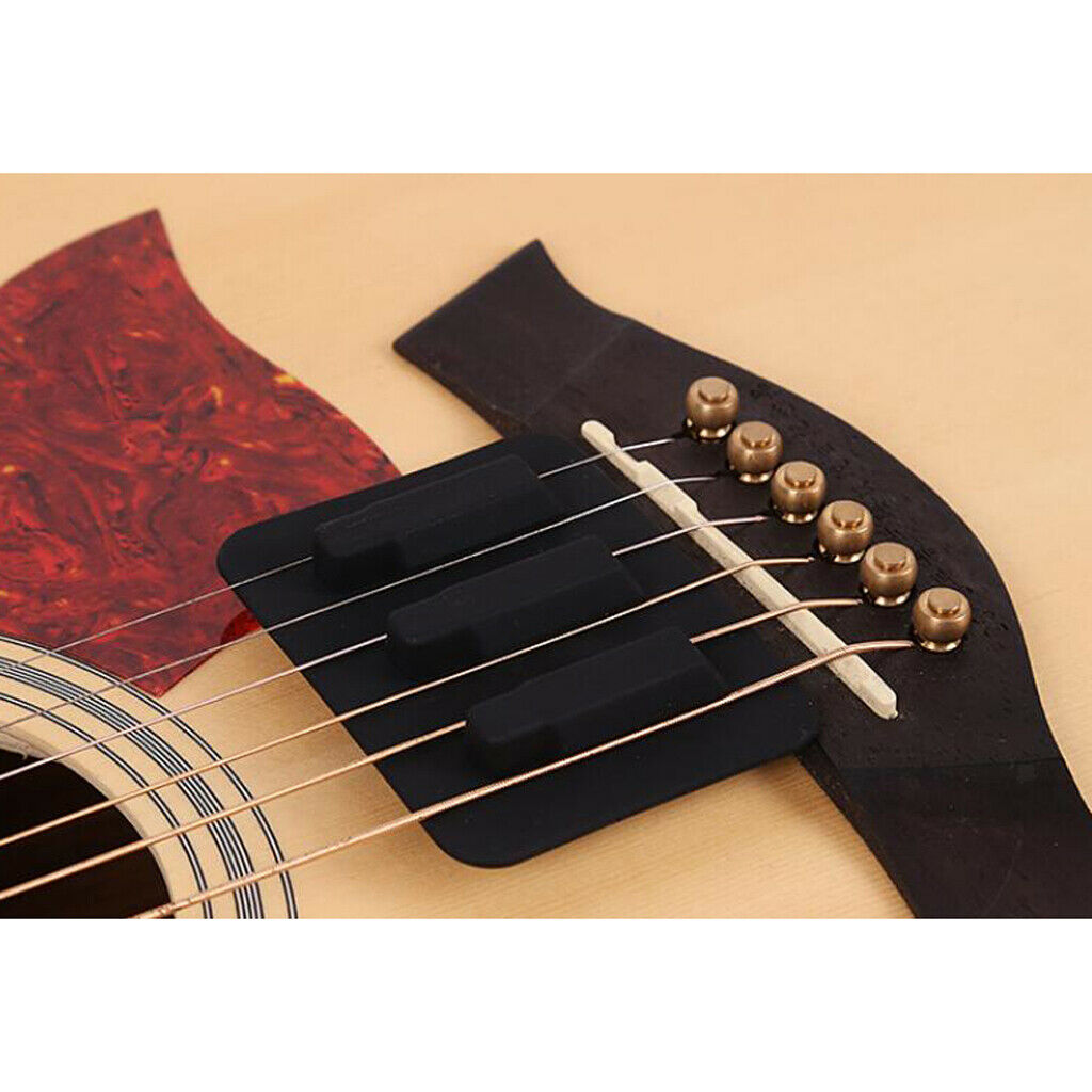 2.95x2.36inch Black Guitar Mute Pad Practice Pad Guitar Guitar Musical