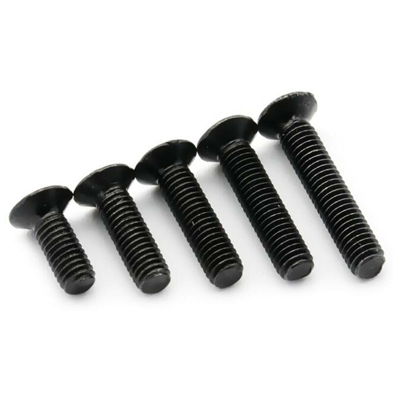 30Pcs M2.5 * 4/5/6/8/10/12mm Phillips Countersunk Flat Machine Screws Black Zinc