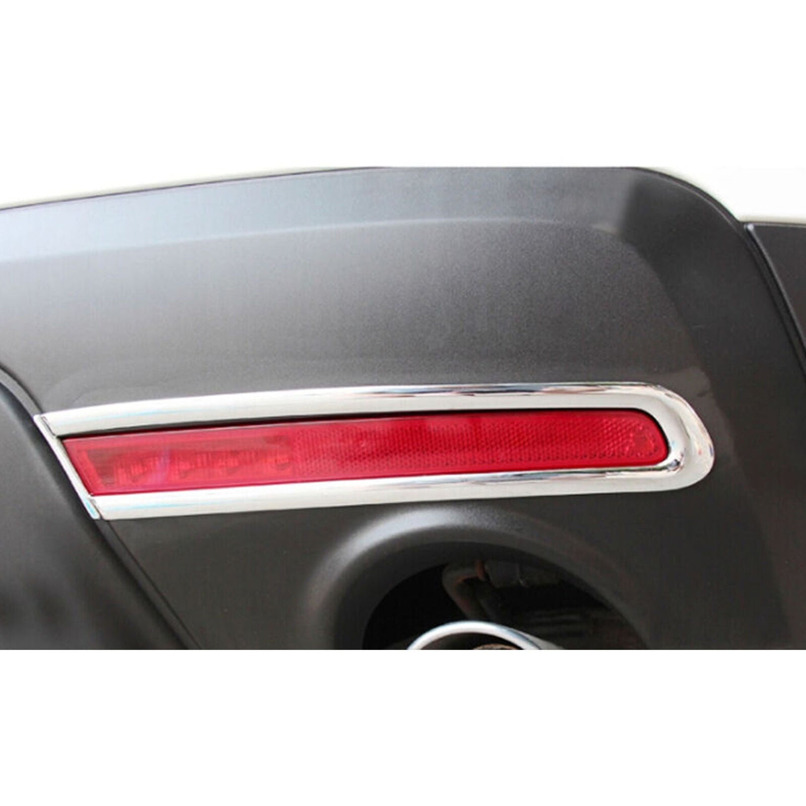 For Ford Explorer 2011-2015, 2pcs ABS Chrome Rear Fog Light Lamp Cover Trim