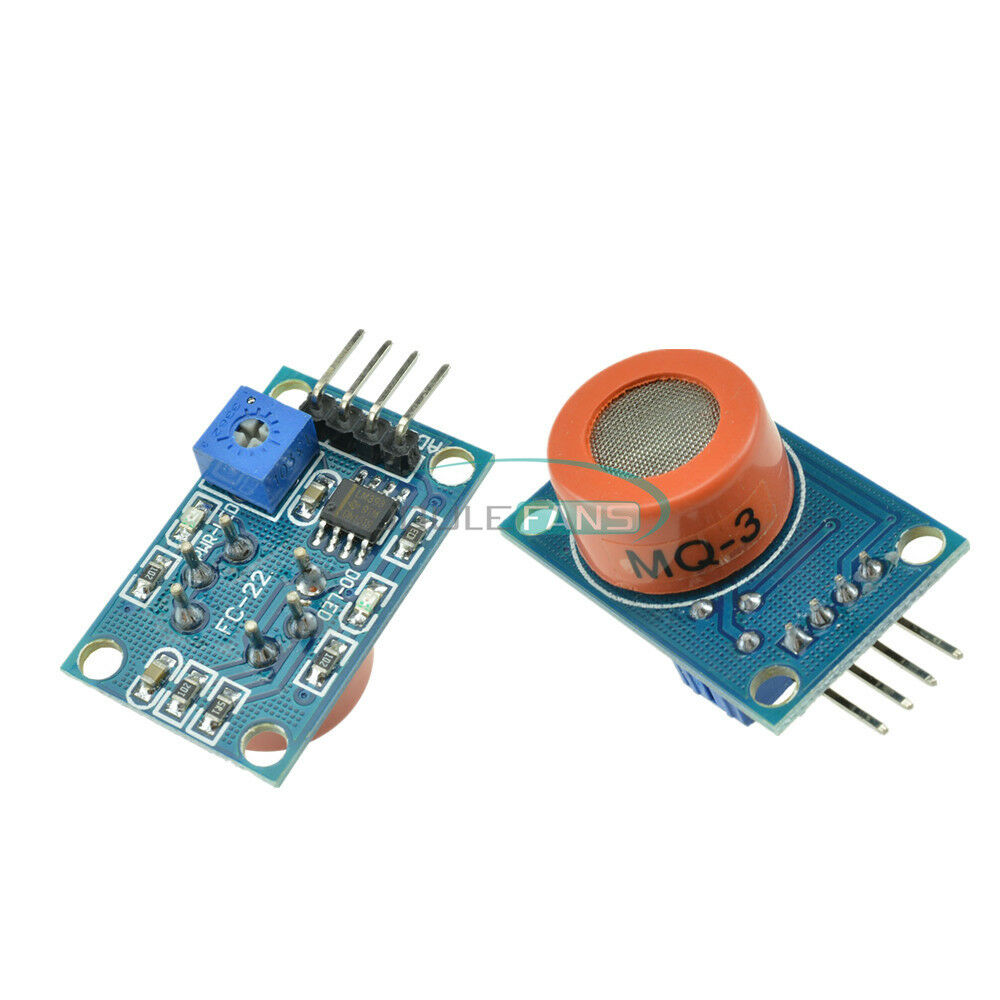 2PCS MQ-3 Alcohol Sensor Module Breath Gas Detector Ethanol Detection  Arduino