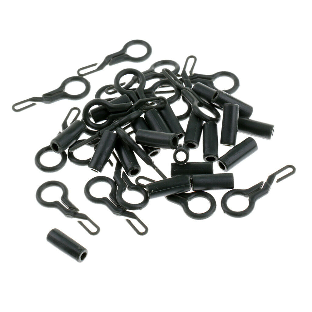 20Pcs Back  with Locking Sleeves Carp Fishing Terminal Tackle