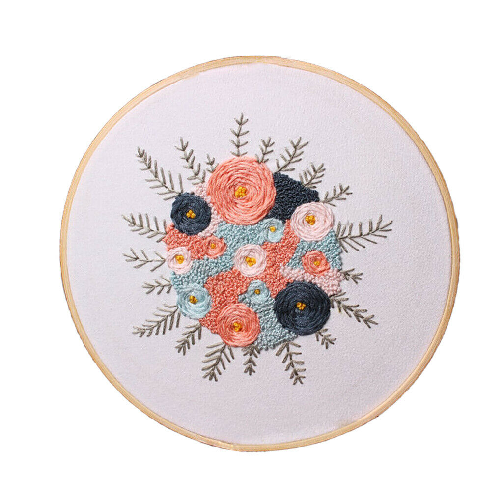 Creative Embroidery Starter Kit Cross Stitch Flower Pattern Spring-Flower_2