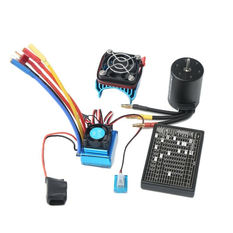 3650 3900Kv Brushless Motor & 45A Esc & Radiator With Program Car Combo For 1:B3