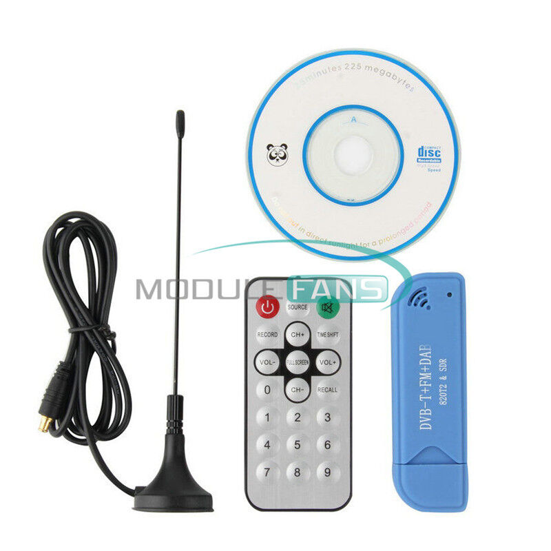 USB 2.0 Digital DVB-T SDR+DAB+FM HDTV TV Tuner Receiver Stick RTL2832U+ R820T2 M
