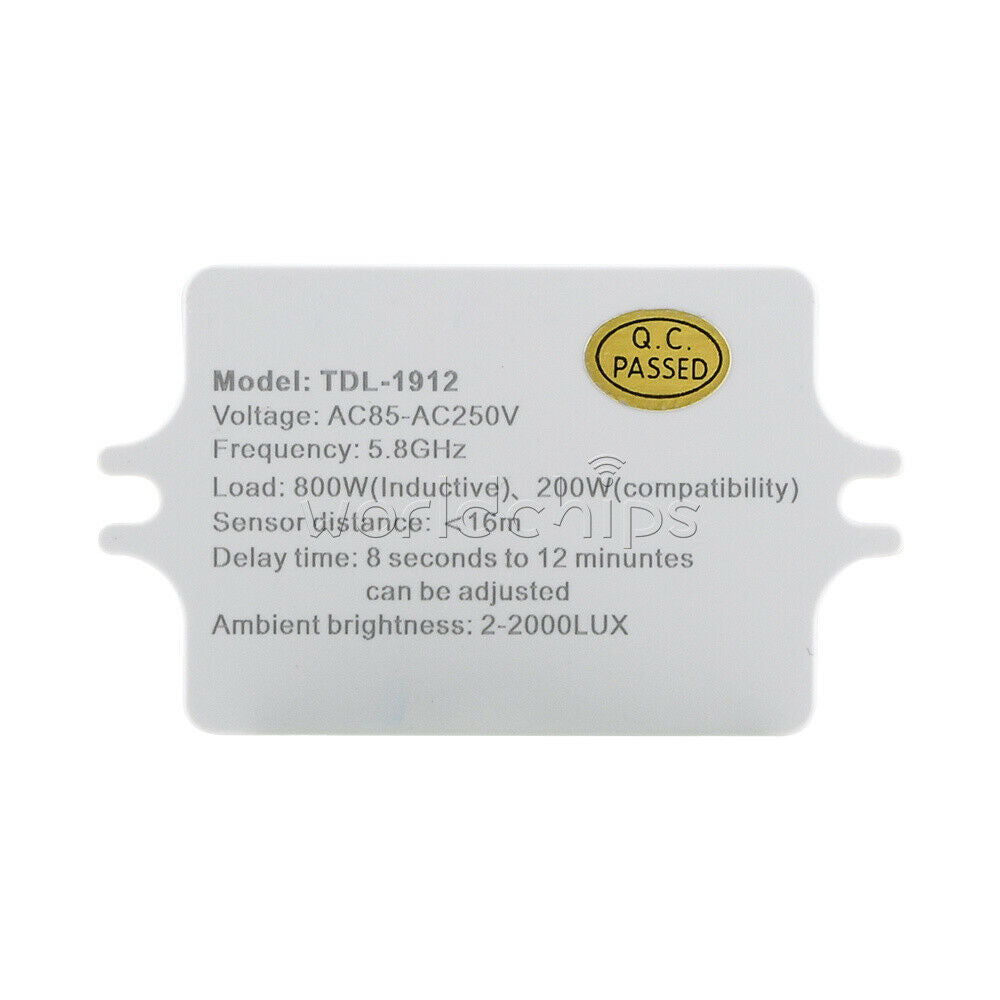 AC220V 5.8GHz Microwave Movement Motion Detector Sensor Switch For Light Hottest