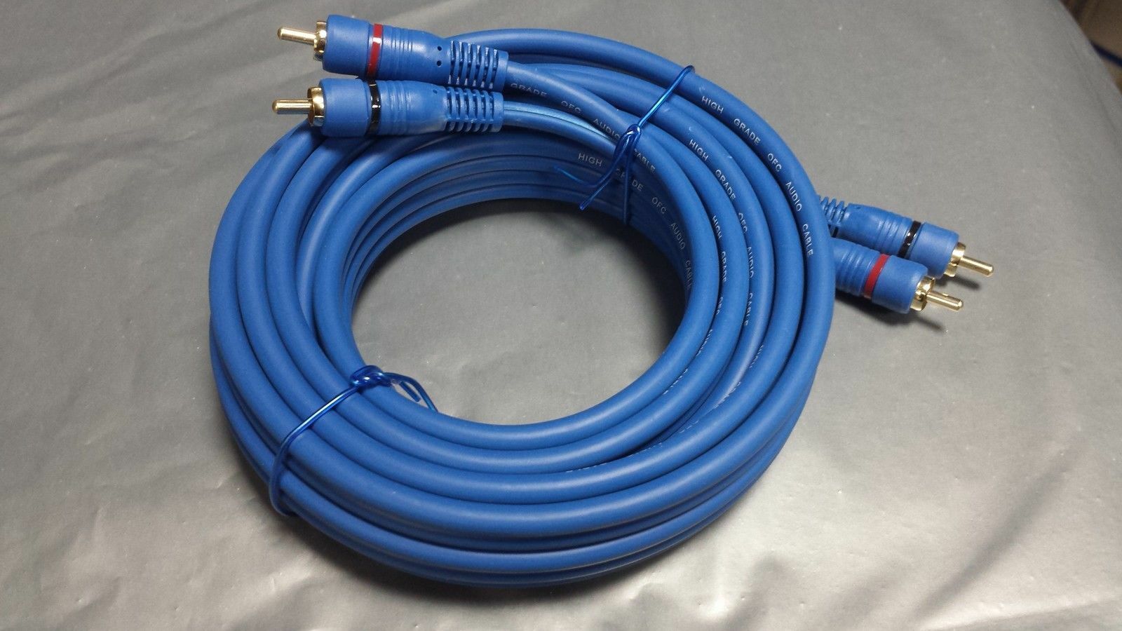 CONNECTS2 CAR AMP AMPLIFIER PRO SERIES RCA PHONO LEAD CABLE 5M METER SHIELDED