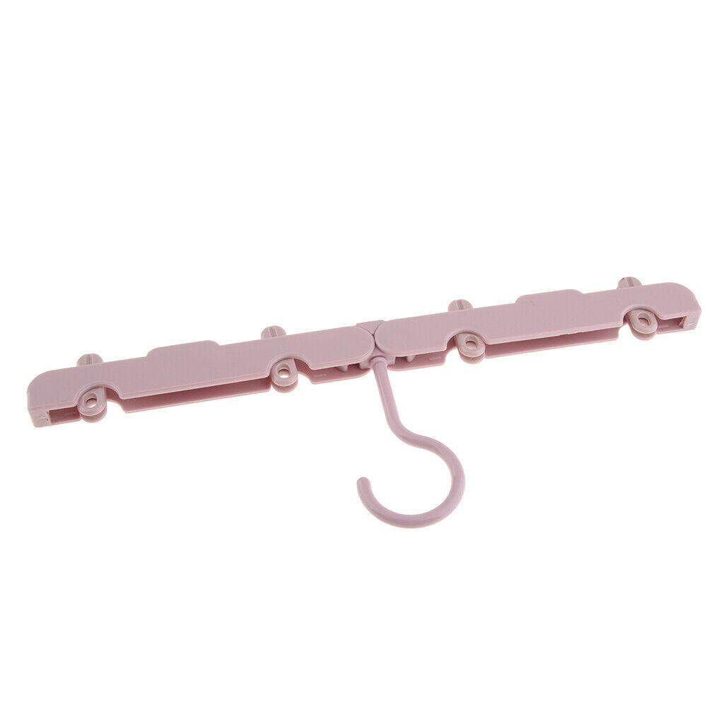 Travel Portable Folding Hangers ABS Plastic Foldable Hangers Pink