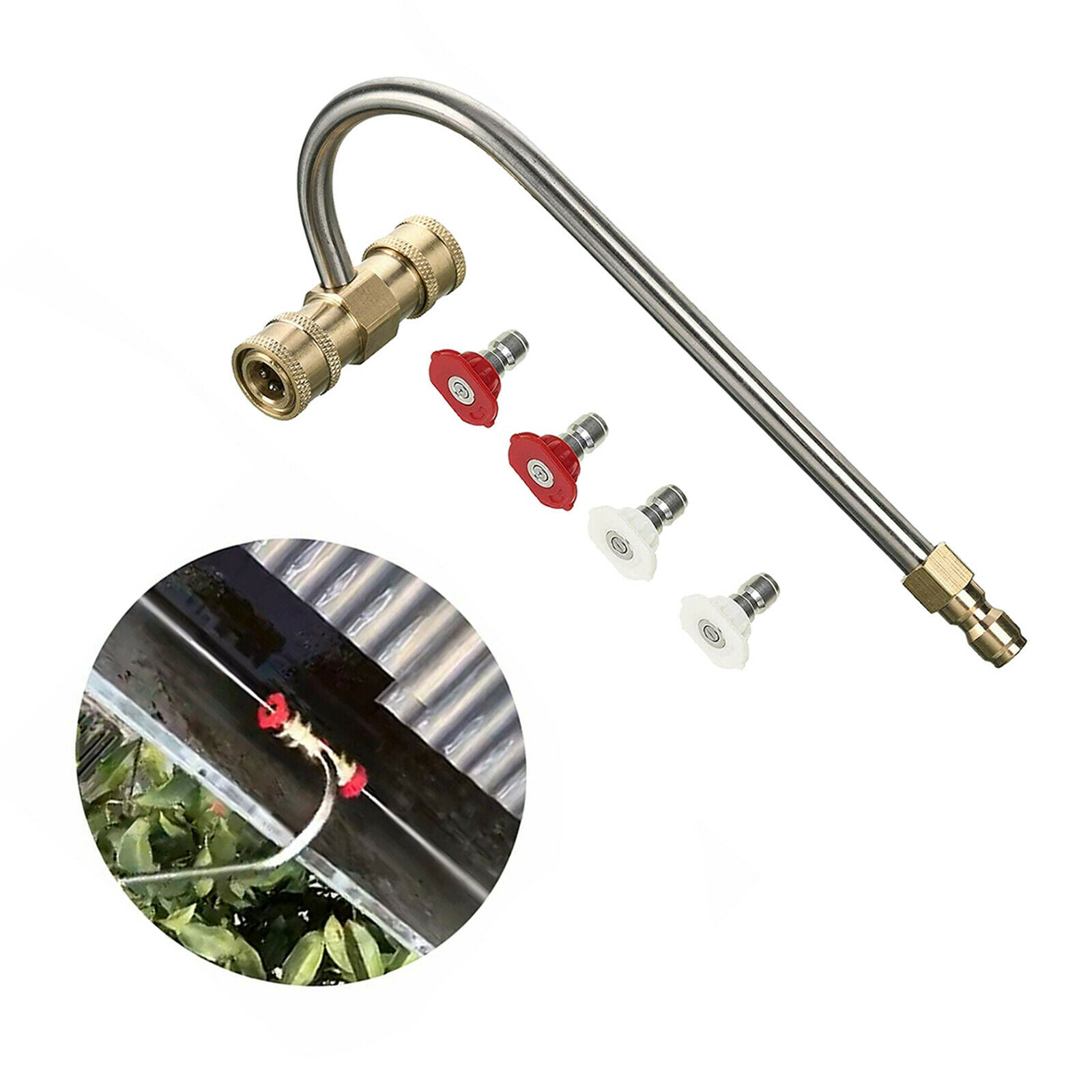 Daily Curved Pressure Washer Gutter Cleaning Attachment for Garden 4000 PSI