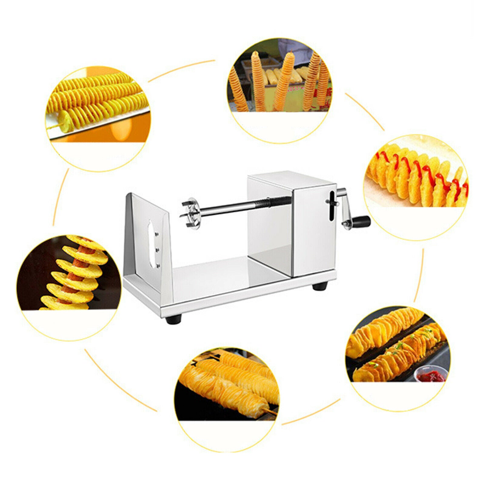 Slicer Tool French Fries Fruit Vegetable Cyclone Slicer Easy Use for Cooking