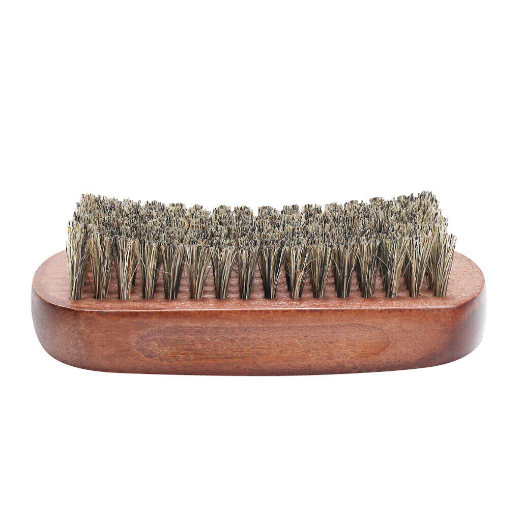 Beard Mustache Facial Hair Grooming Brush for Men Barber Brown Wood