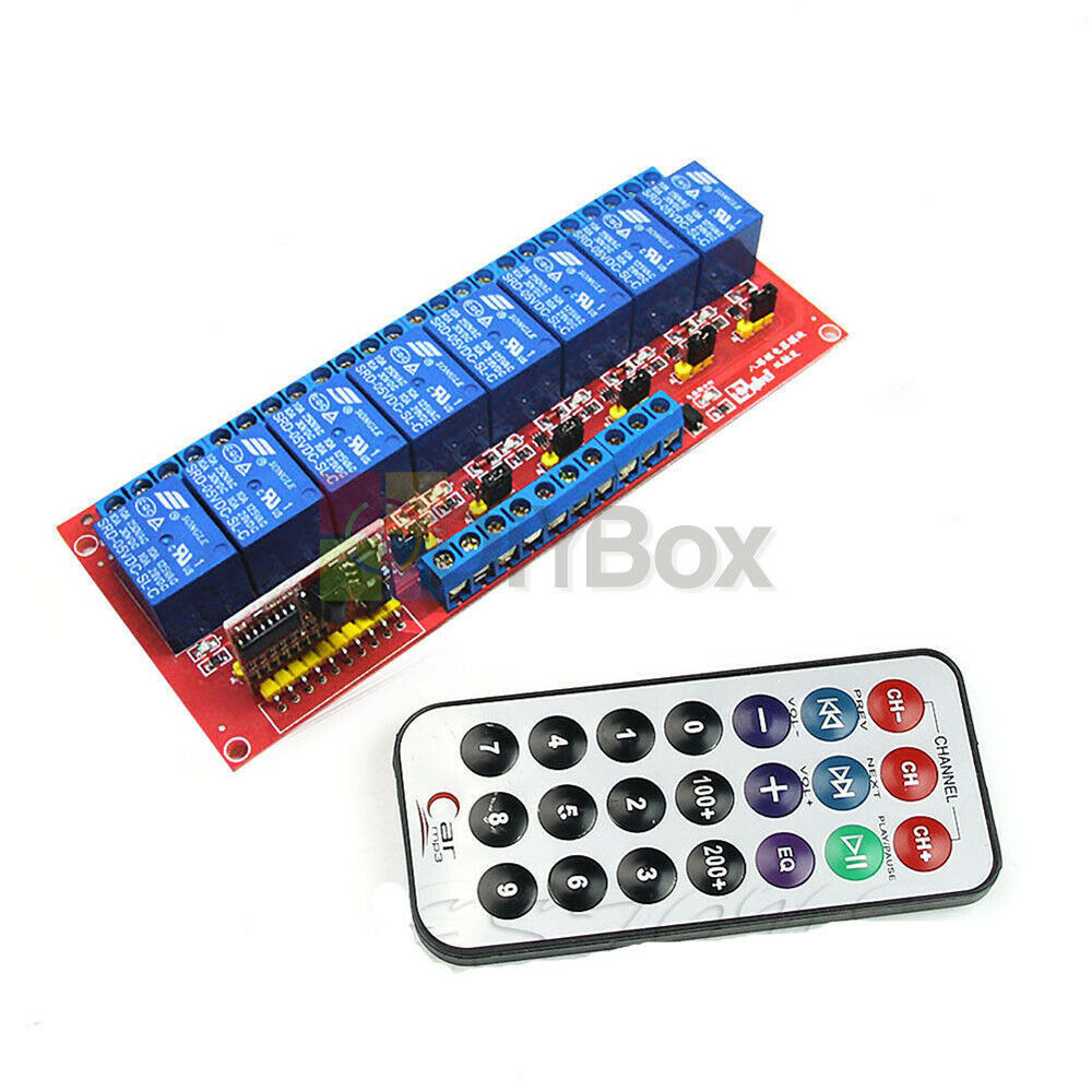5V 8-Channel Relay Module Multi-function Infrared Remote Control Bidirectional
