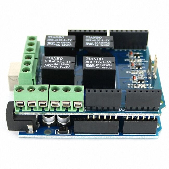 1 of Four channel Relay Shield Module 5V 4 for Arduino [M1]
