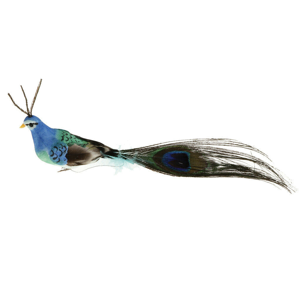 5 x Creative Gifts Foam Small Peacock Statue Outdoor Landscape Tree Decor for