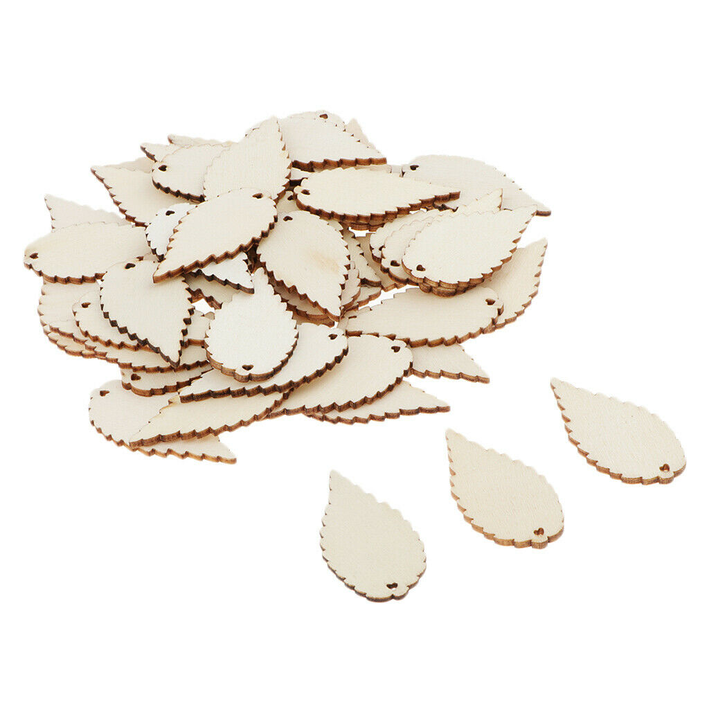 50pcs wood wood sheets cutouts DIY scrapbooking cards making decorations