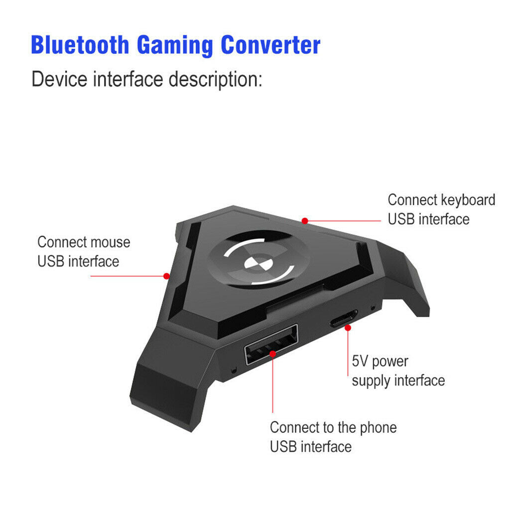 Wired Gaming 35 Keys Keyboard & Mouse Keypad with USB Adapter Converter