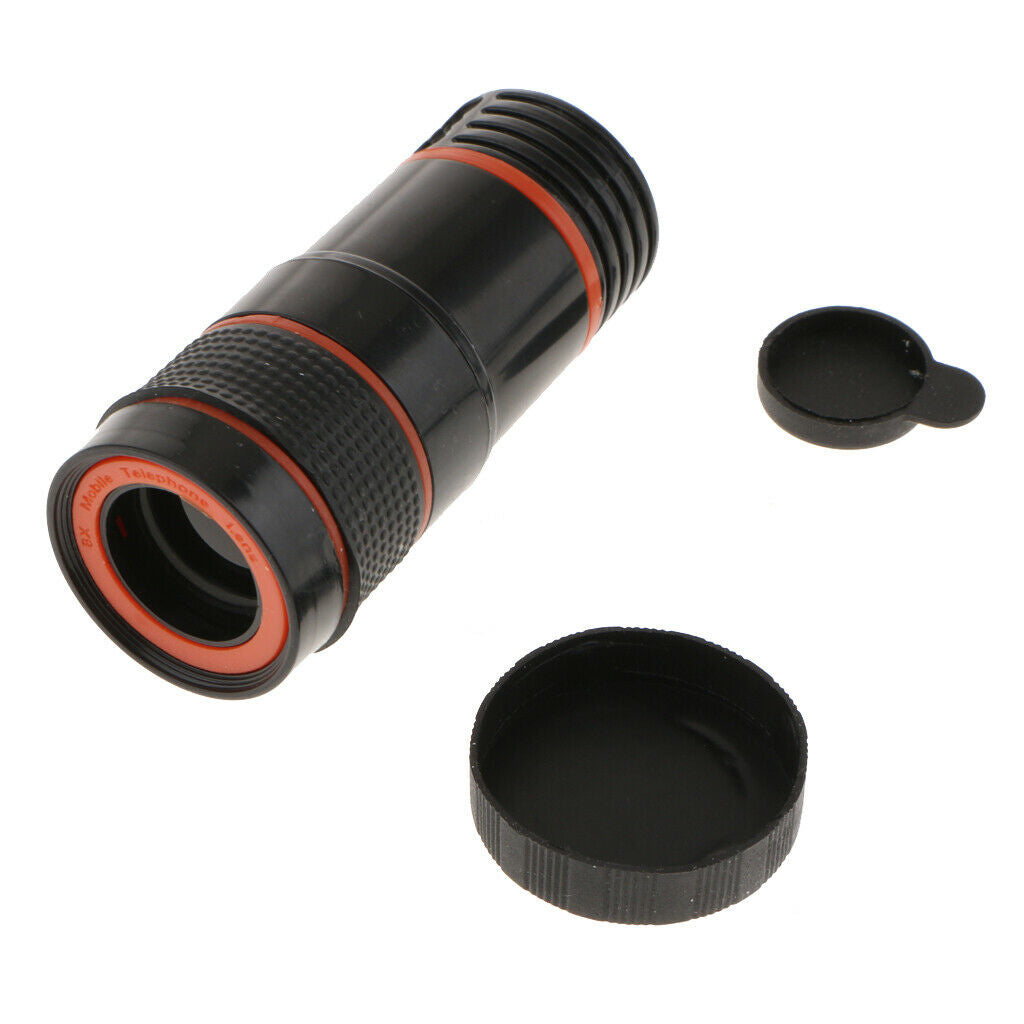 Phone Camera Lens 8X 18mm Zoom Telephoto Monocular for Mobile Phone + Clip
