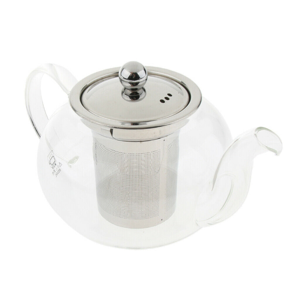 800ml Glass Teapot with Removable Infuser, Stovetop Safe Tea Kettle, Blooming