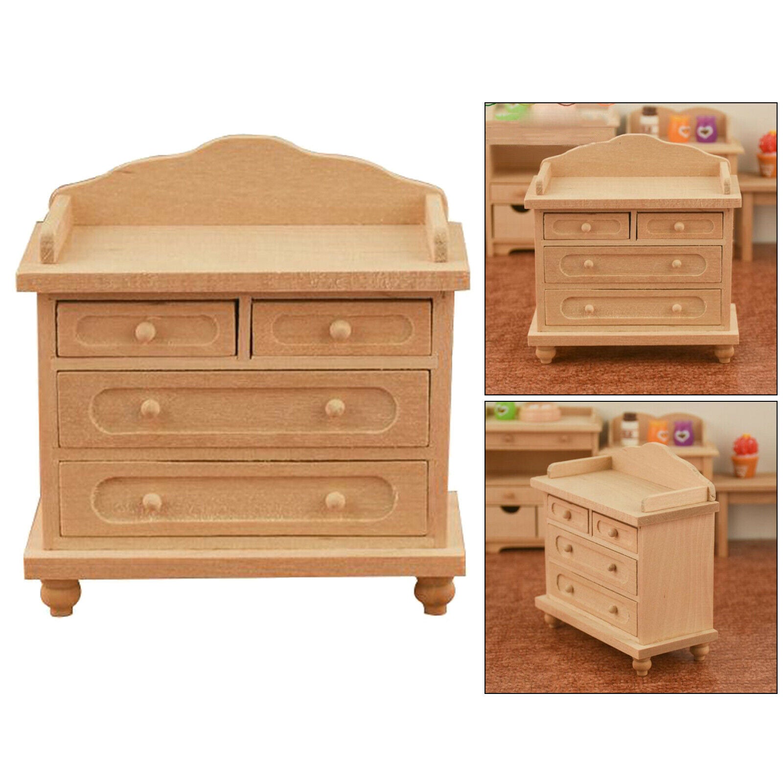 Wooden Mini Cabinet Bedside Table with Drawer Modern Furniture Decorative for